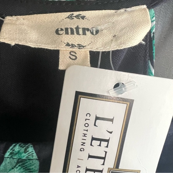 Tropical Parrot Print Halter Dress Cotton Blend A-Line, Lined Size S - Picture 5 of 6